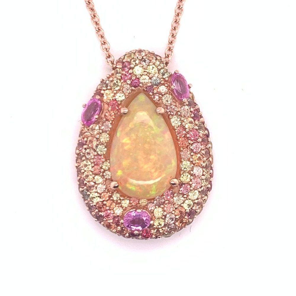 Natural Ethiopian Sapphire Necklace 14kGold 11.5TCW GIA Certified $8,950 016621